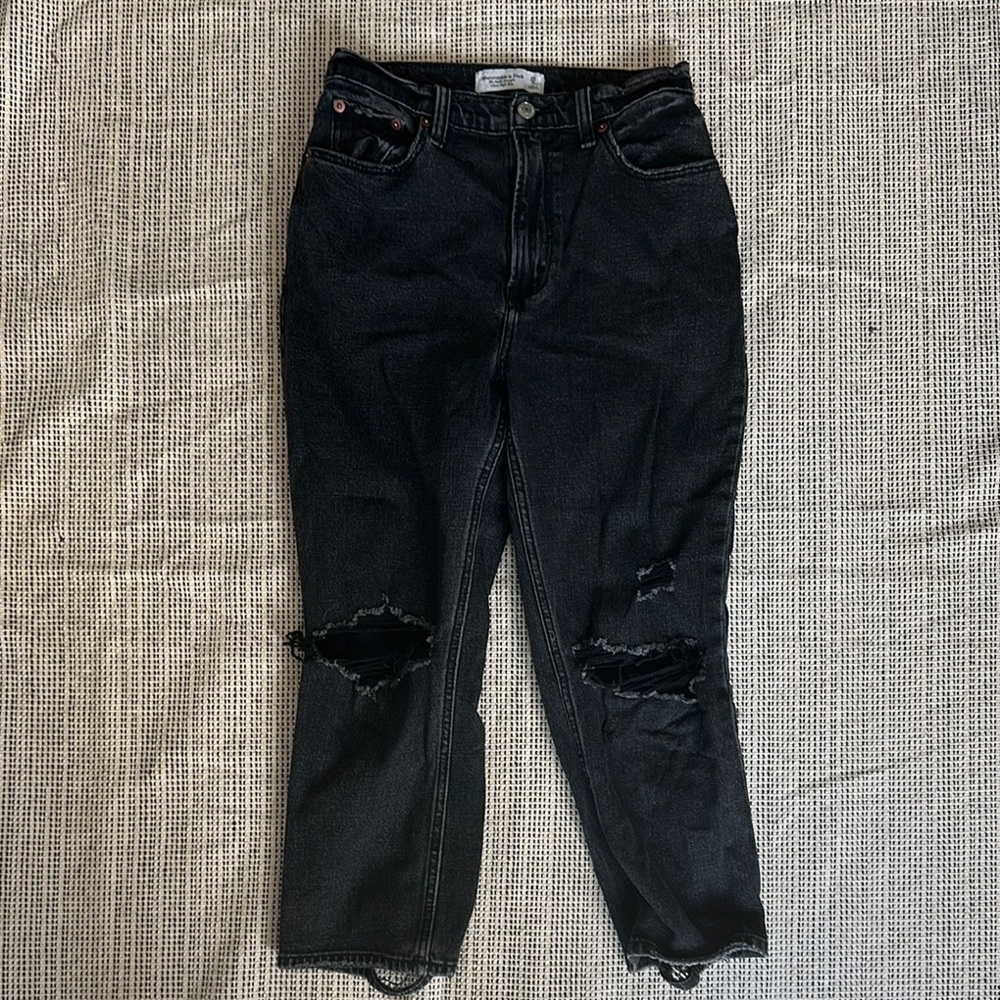 Abercrombie & Fitch Ankle Straight Ultra High Rise Jeans